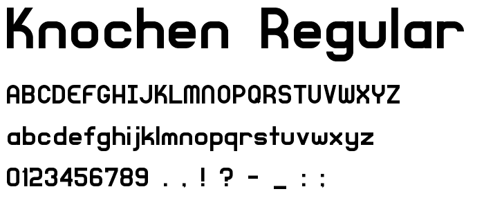 Knochen Regular font